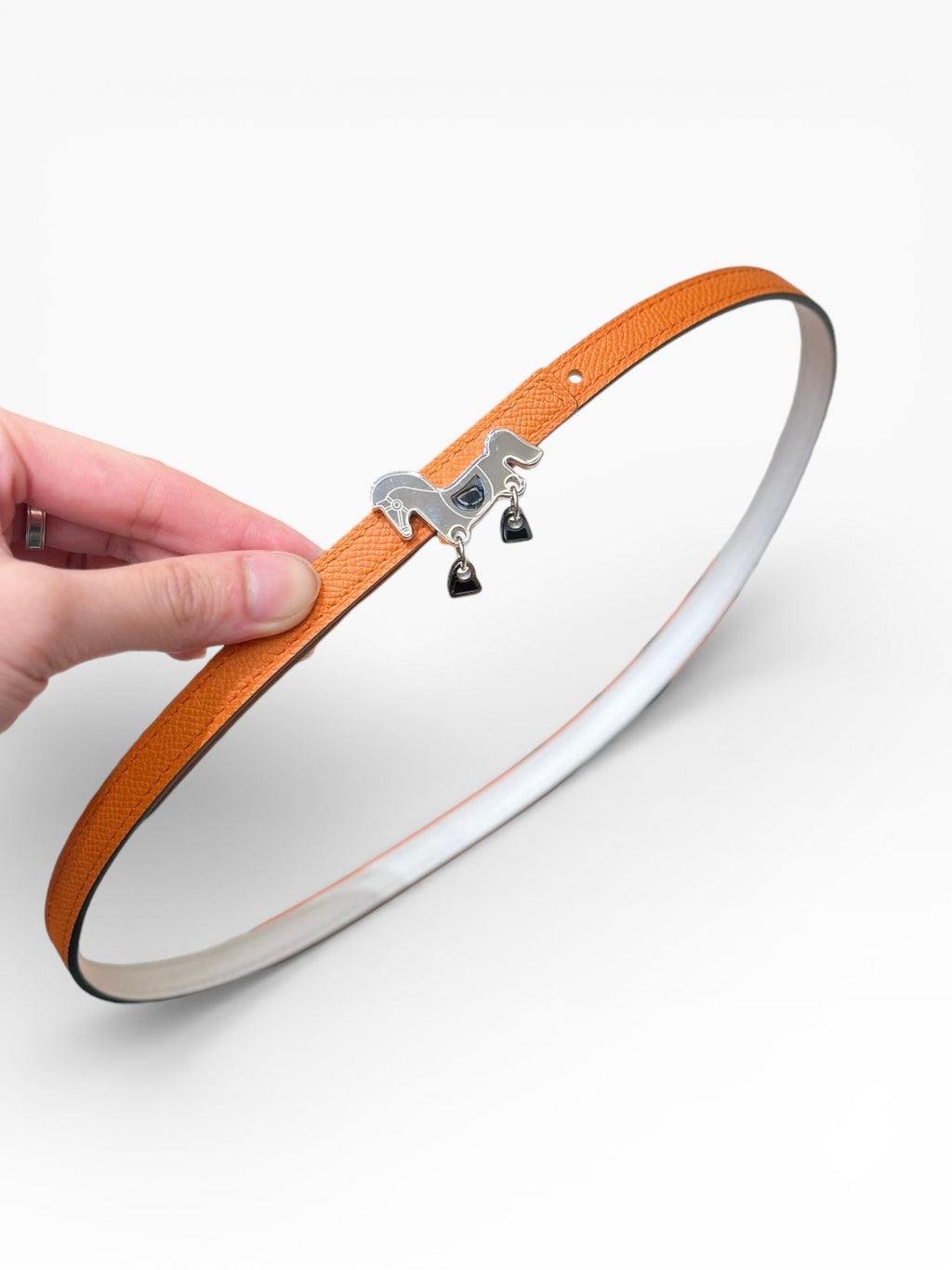 Roulis Buckle Leather Belt – 4mm