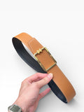 Tube H Reversible Leather Belt