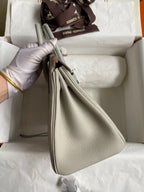 Birkin 30 Togo Leather & Crocodile Leather Bag - Silver Hardware | Full Set