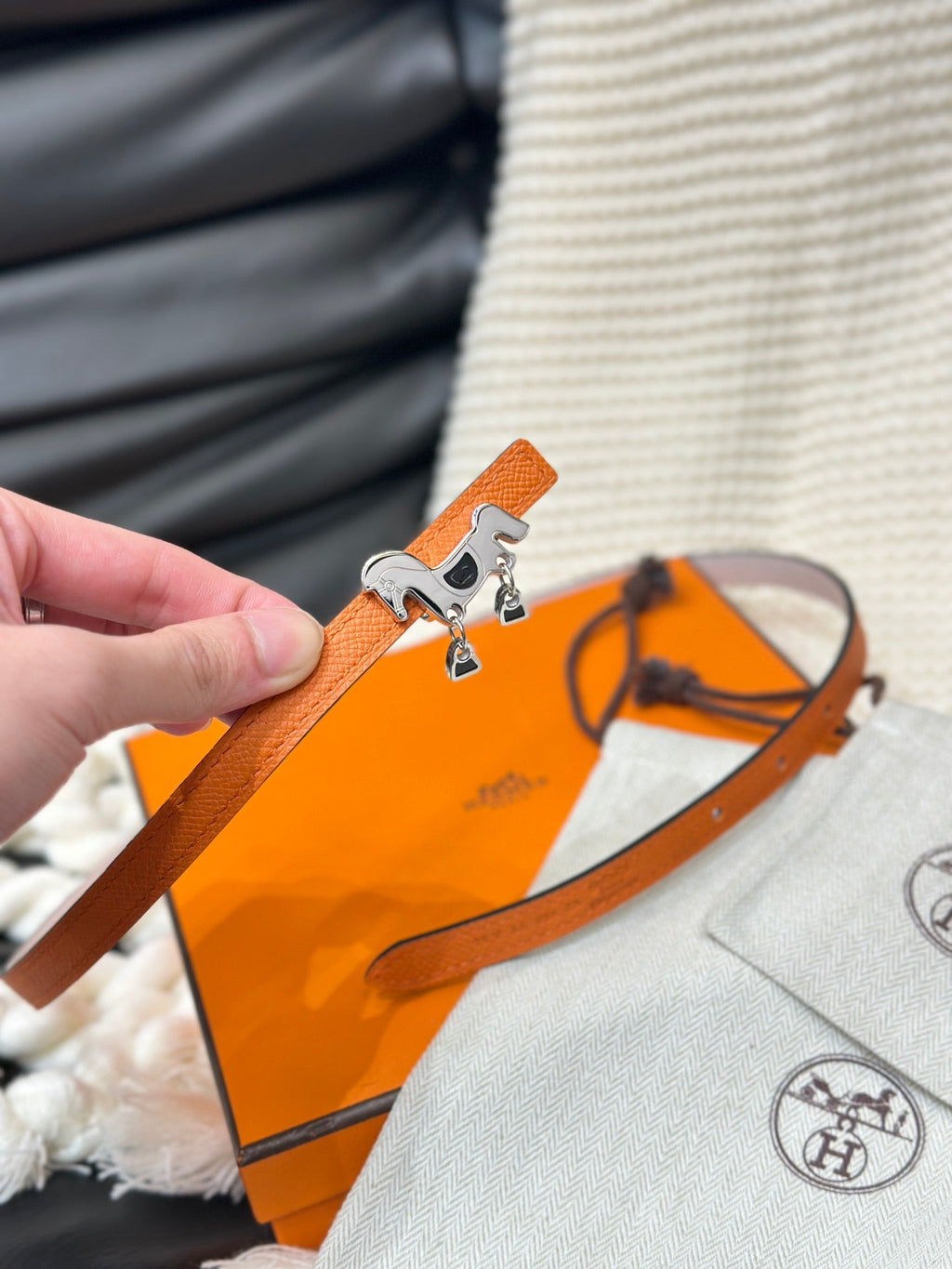 Roulis Buckle Leather Belt – 4mm