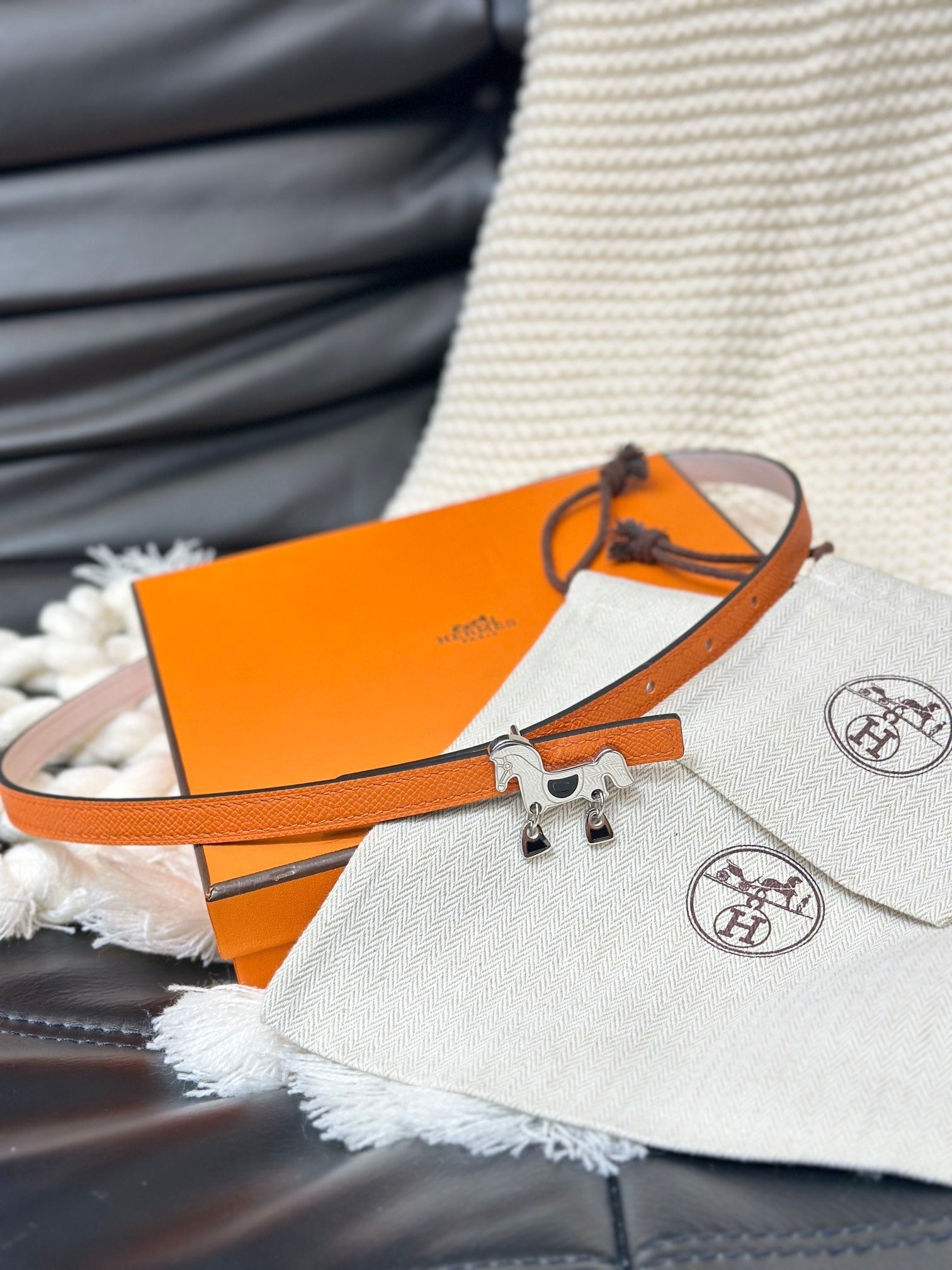 Roulis Buckle Leather Belt – 4mm