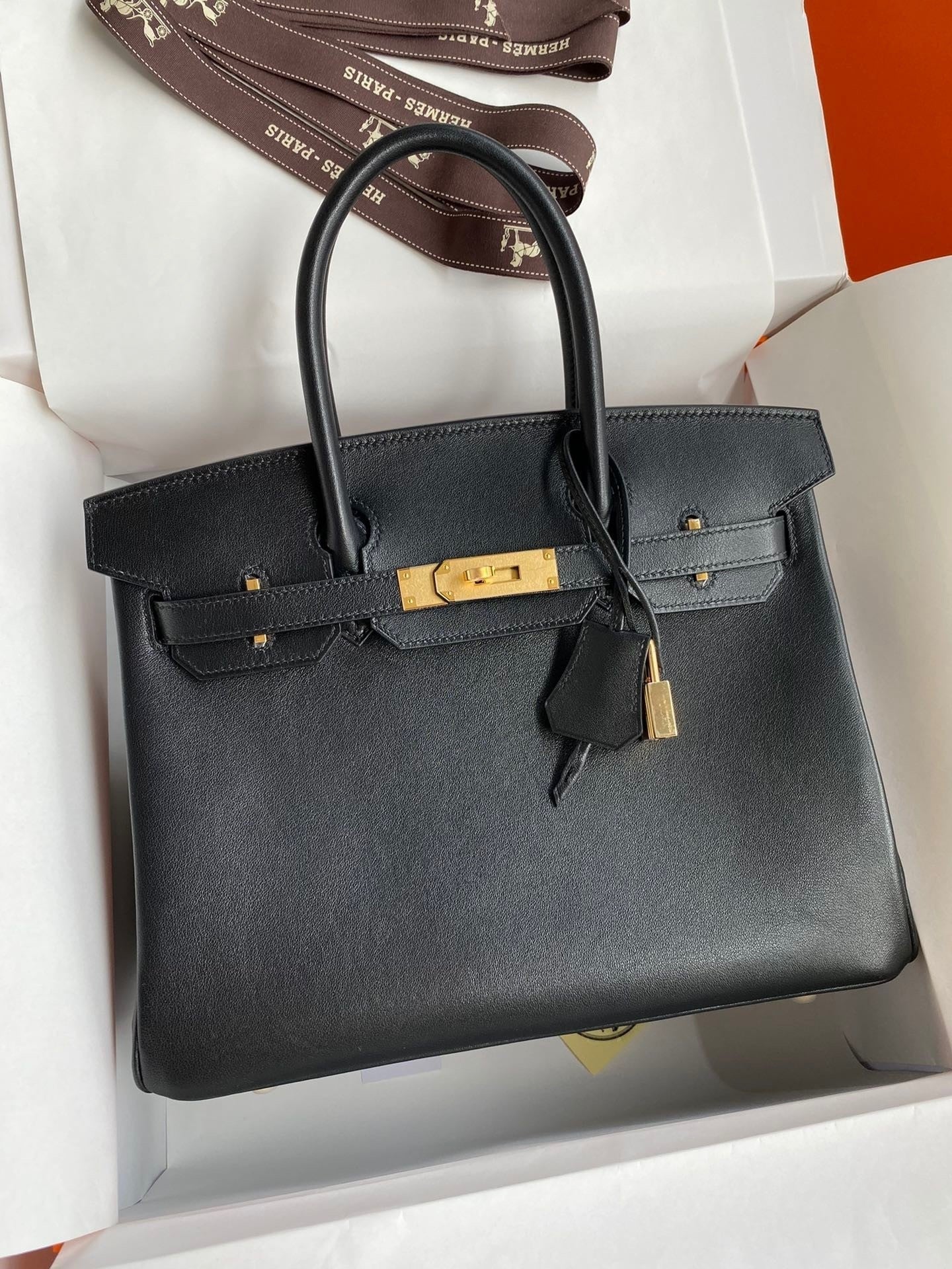 Birkin 25 Swift Calfskin Leather Handbag