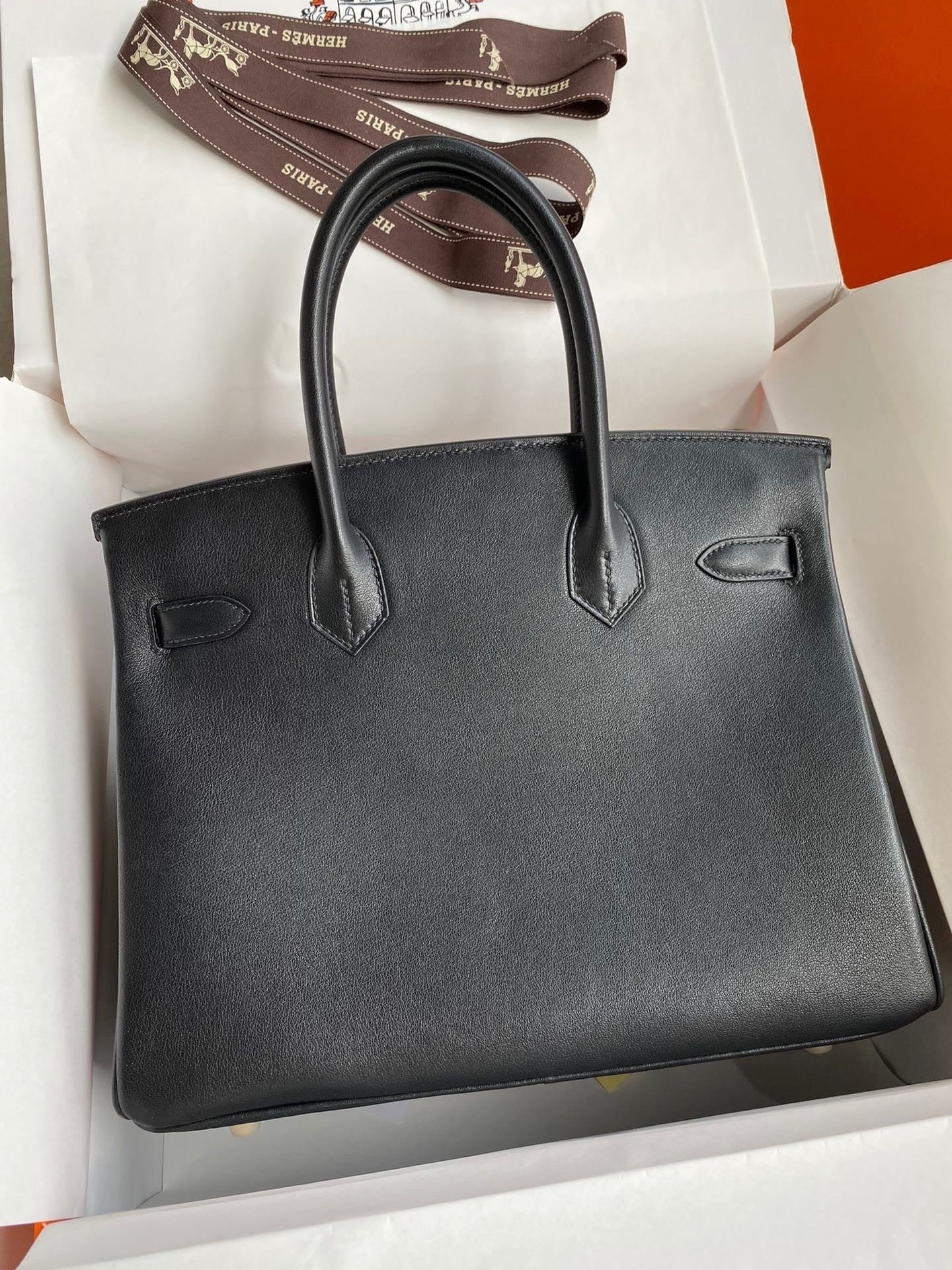 Birkin 25 Swift Calfskin Leather Handbag