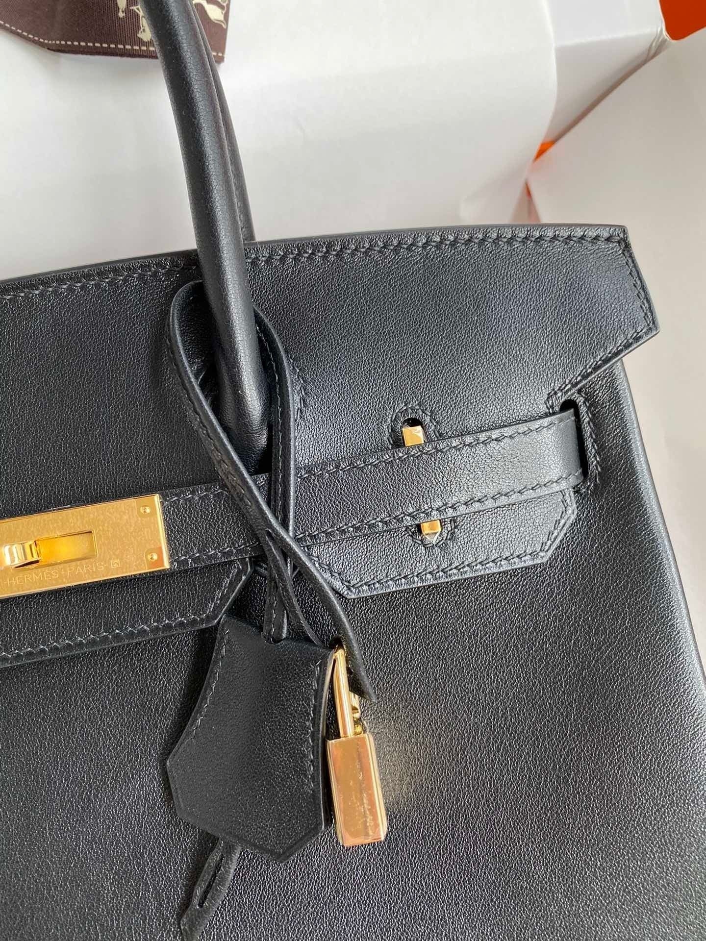 Birkin 25 Swift Calfskin Leather Handbag