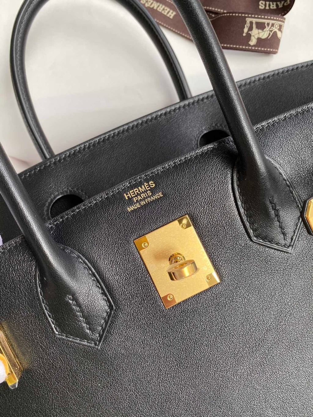 Birkin 25 Swift Calfskin Leather Handbag