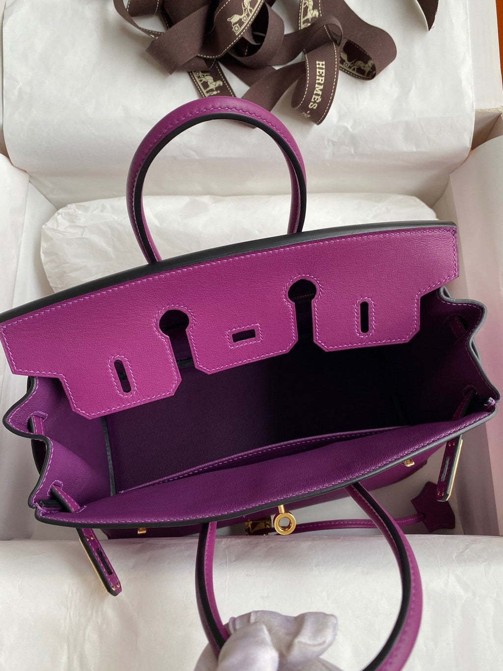 Birkin 25 Swift Calfskin Leather Handbag