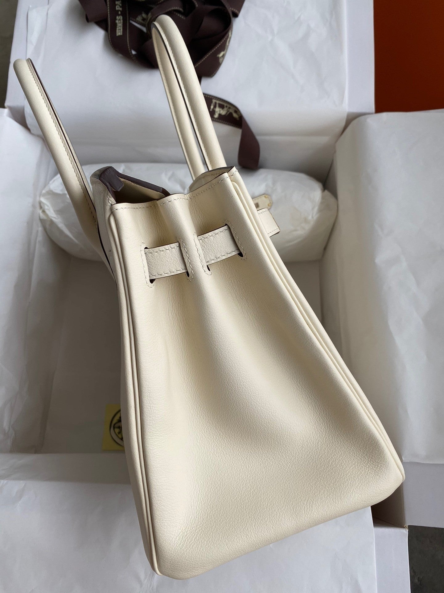 Birkin 25 Swift Calfskin Leather Handbag