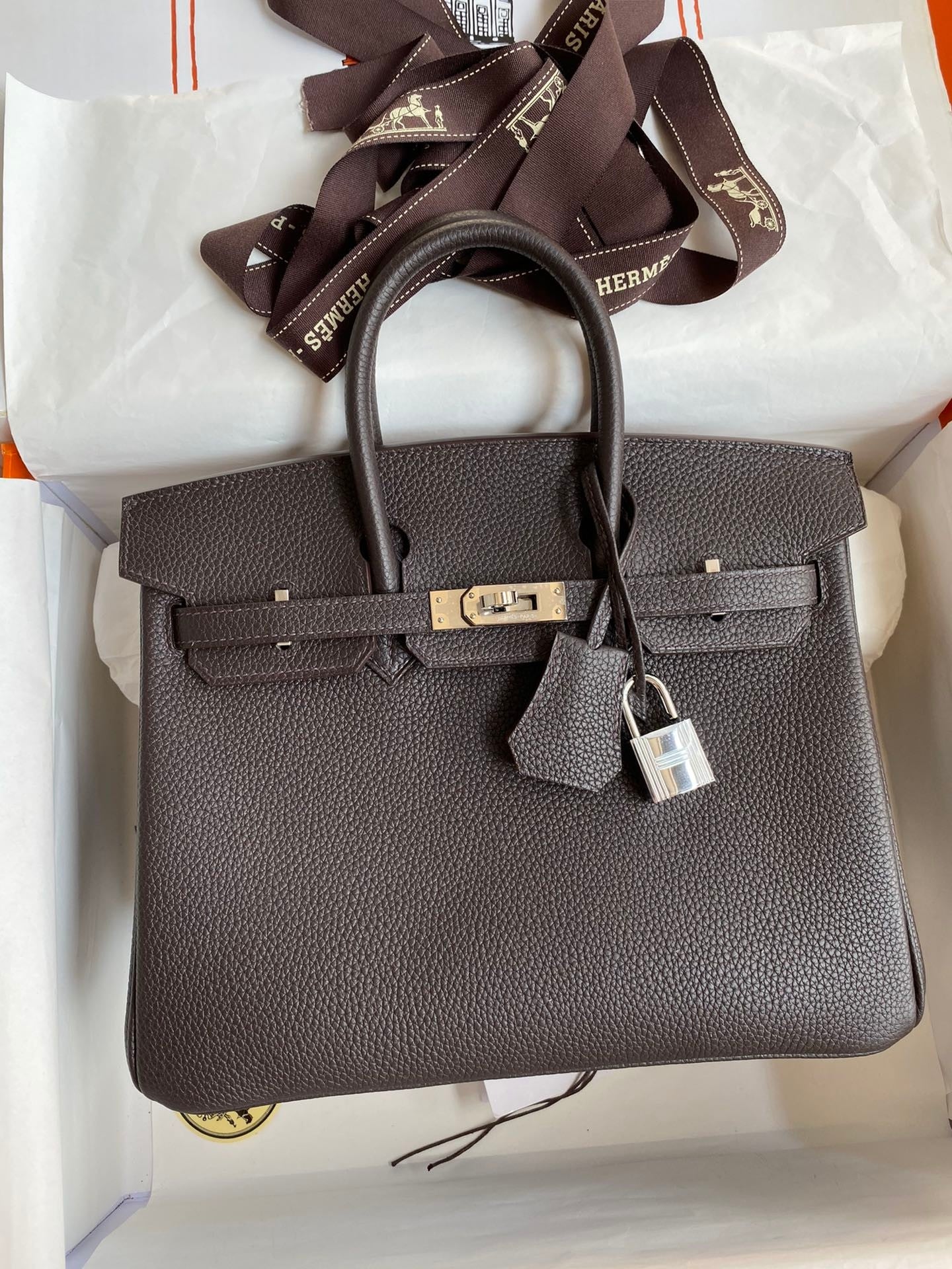 Birkin 25 Togo Leather Handbag