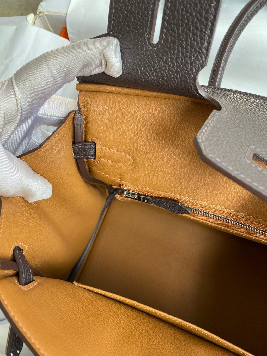 Birkin 25 Togo Leather Handbag