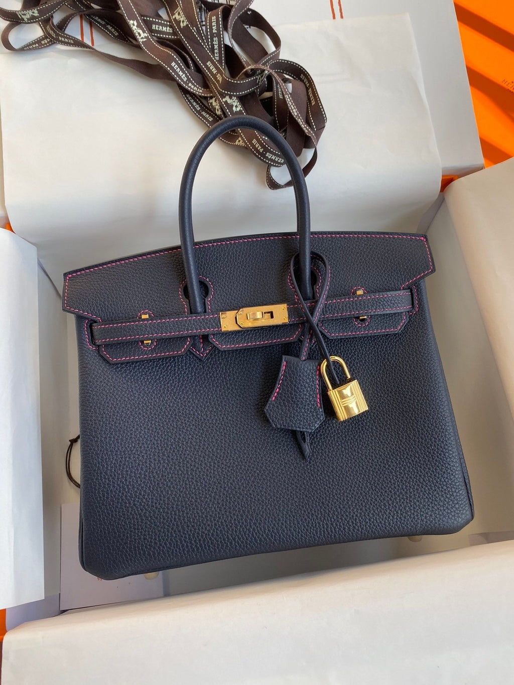 Birkin 25 Togo Leather Handbag