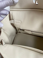 Birkin 25cm Togo Leather Handbag - Silver hardware