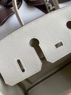 Birkin 25cm Togo Leather Handbag - Silver hardware