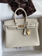 Birkin 25cm Togo Leather Handbag - Gold hardware