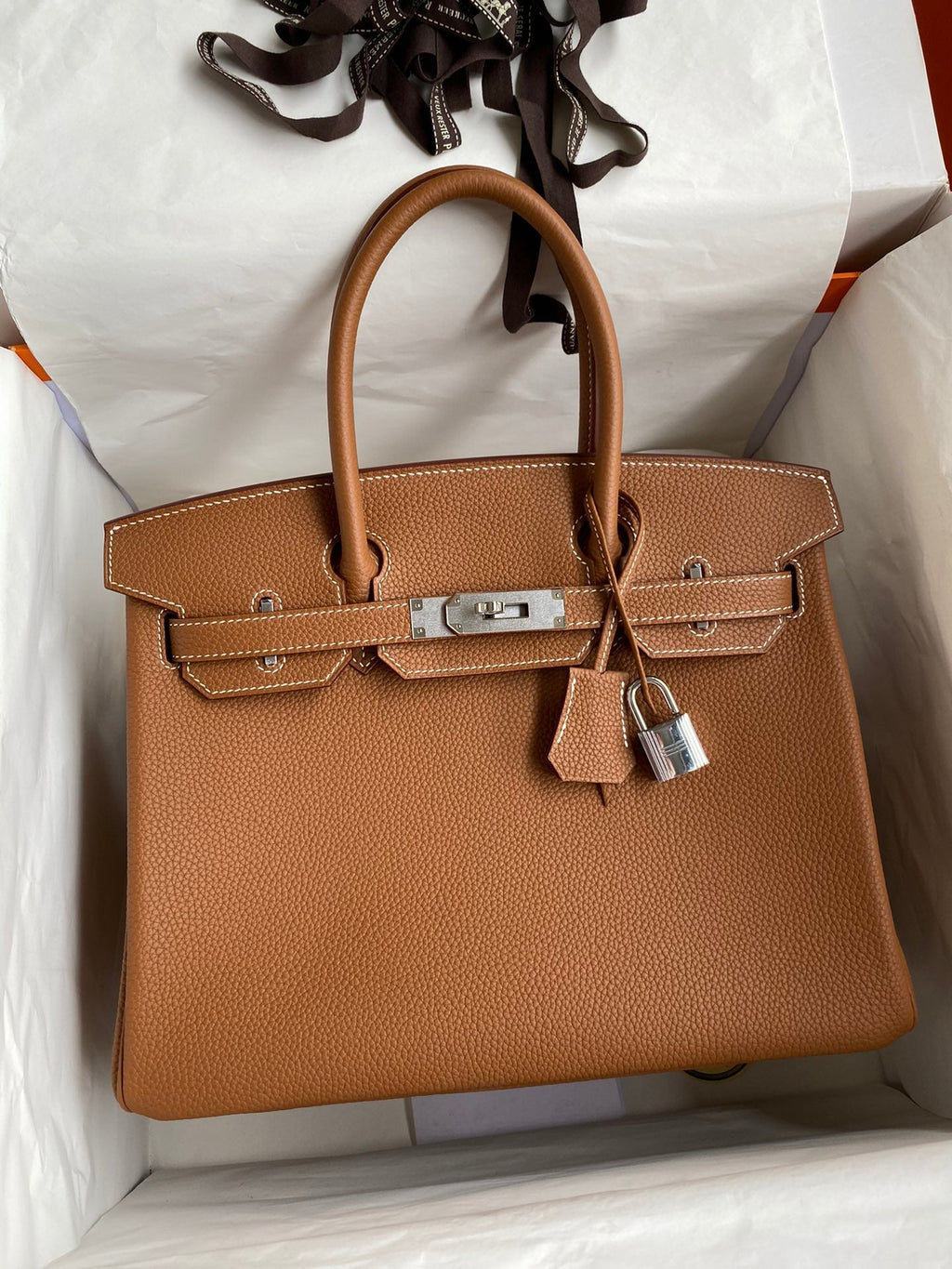 Birkin 30 Togo Leather - Silver Hardware | Full Set