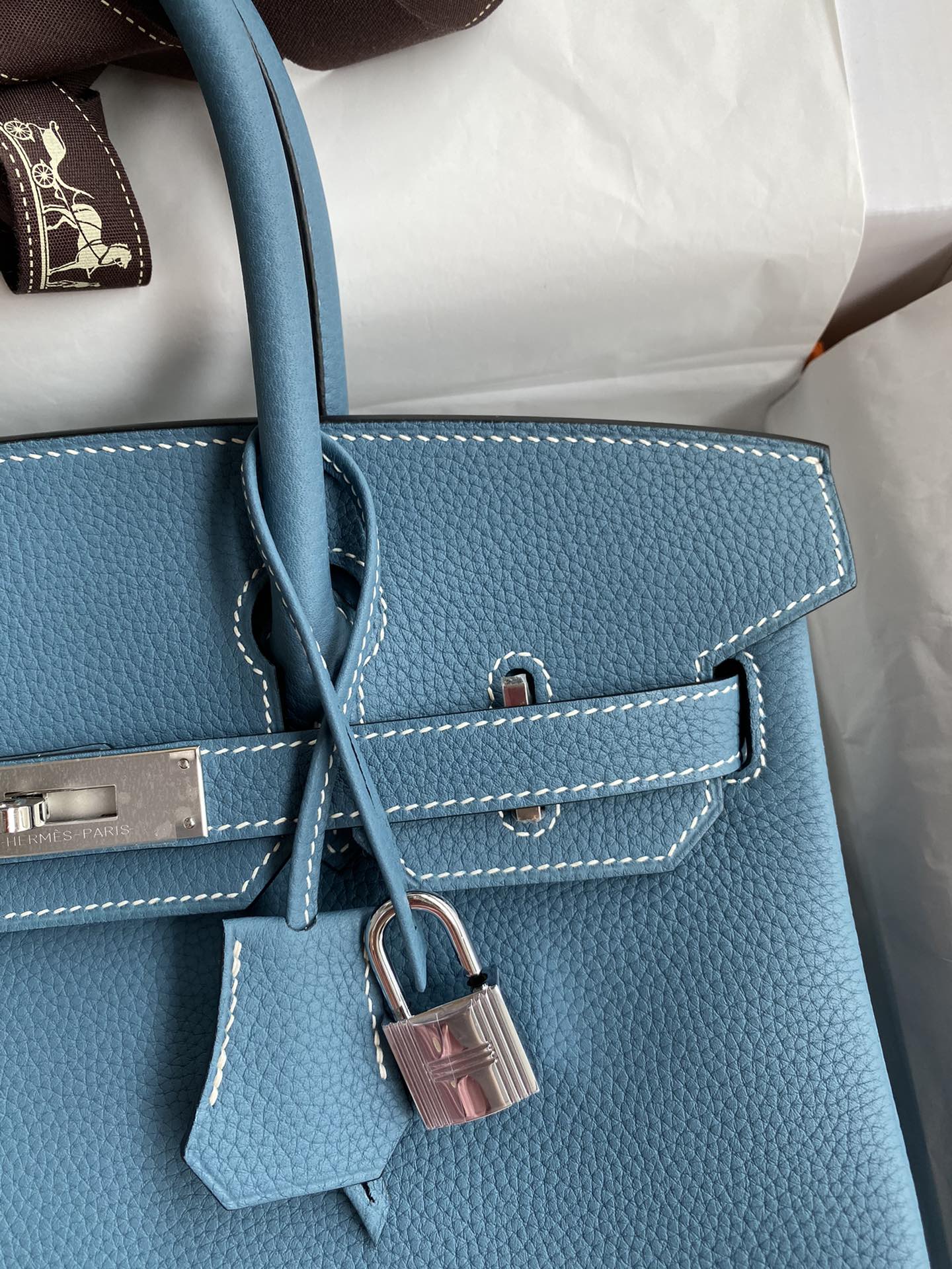 Birkin 30 Togo Leather - Silver Hardware | Full Set
