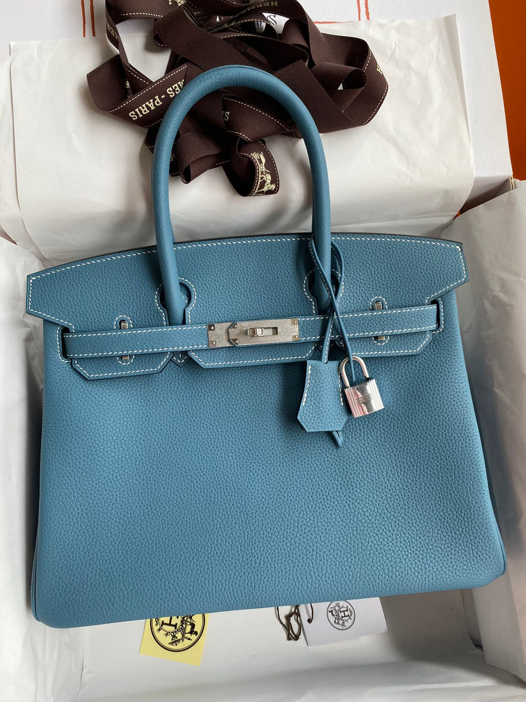 Birkin 30 Togo Leather - Silver Hardware | Full Set