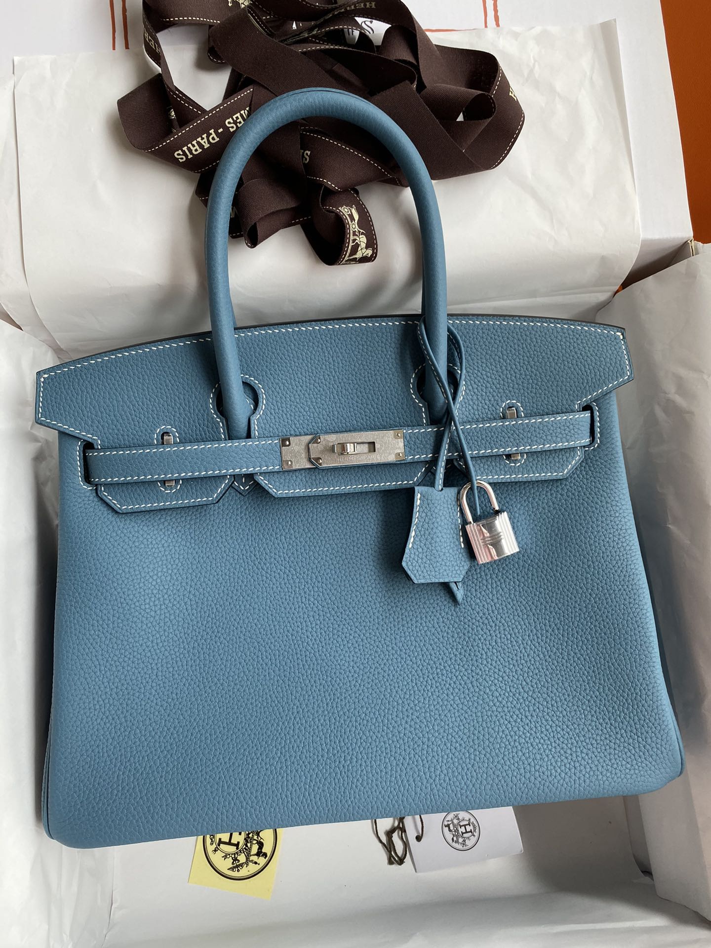 Birkin 30 Togo Leather - Silver Hardware | Full Set