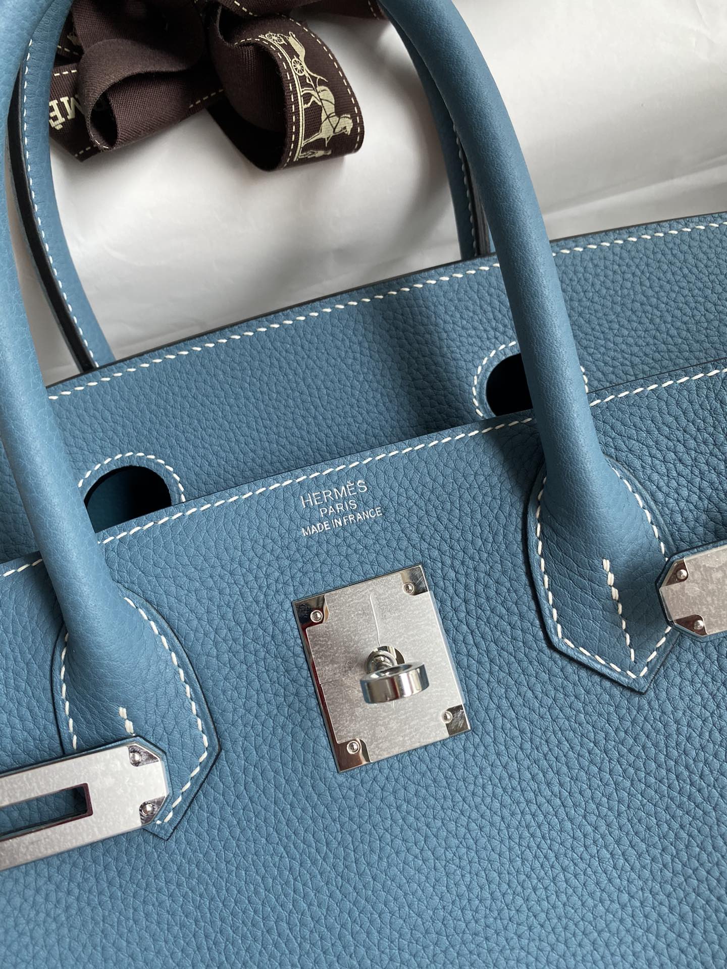 Birkin 30 Togo Leather - Silver Hardware | Full Set