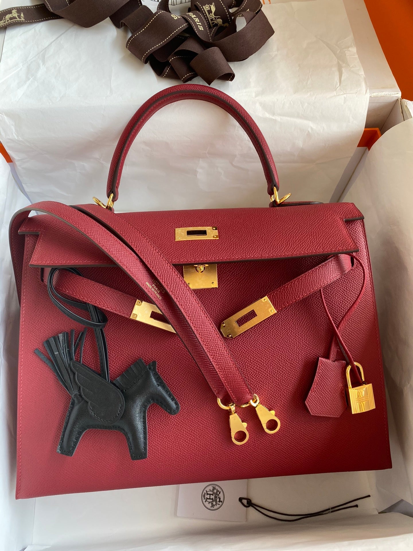 Kelly 32cm Epsom Leather Handbag