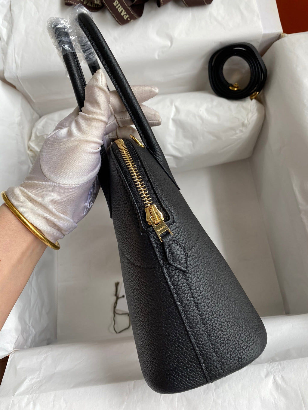 Bolide 27cm Togo Leather Handbag