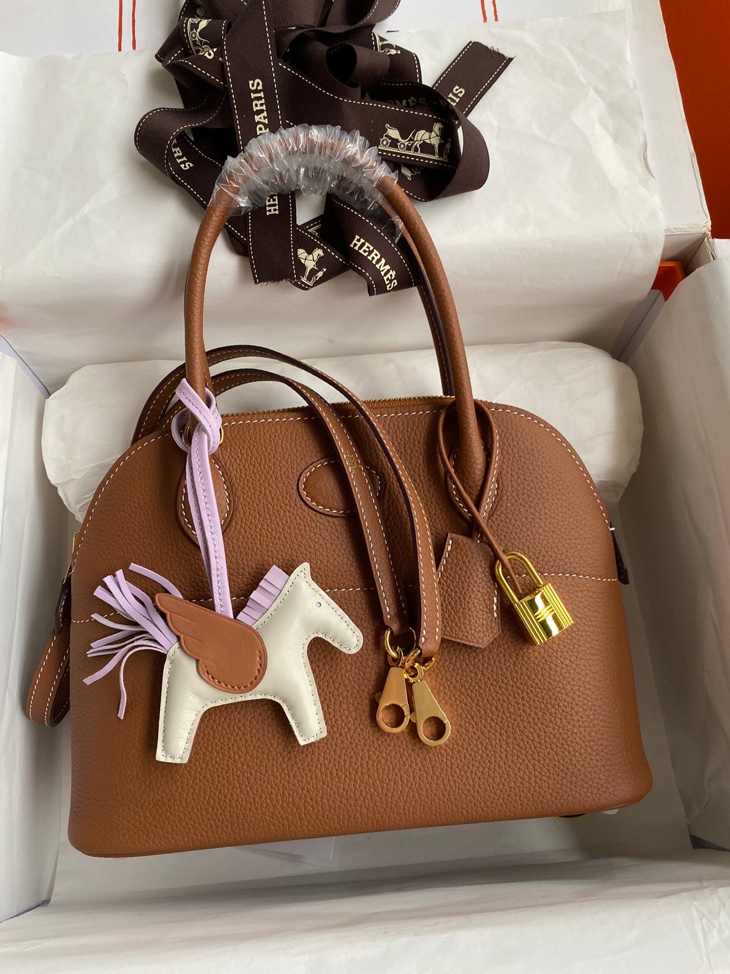 Bolide 27cm Togo Leather Handbag