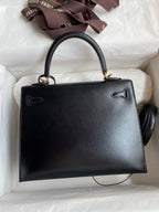 Kelly 25cm Box Leather Handbag - Full Set