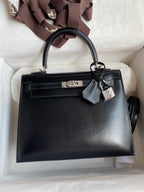 Kelly 25cm Box Leather Handbag - Full Set