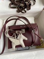 Mini Kelly 19cm Box Leather Handbag