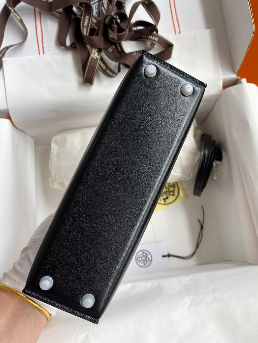 Mini Kelly 19cm Box Leather Handbag